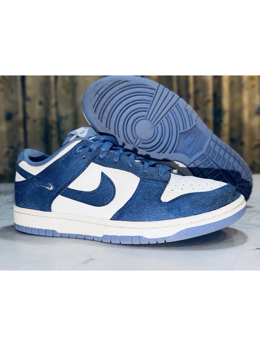 Size 8.5 - Nike Dunk Low Mini Swoosh - World Indigo W